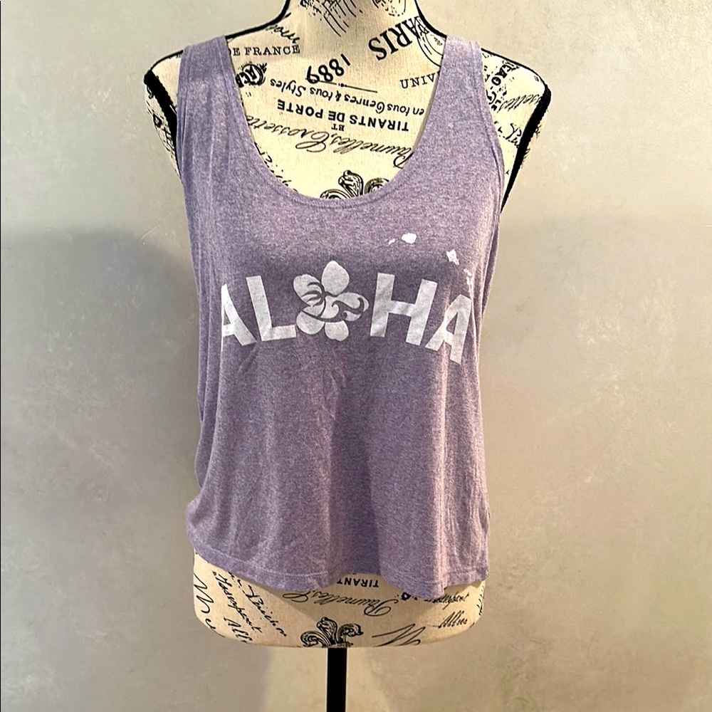 Women's Purple  Cropped Tank Top